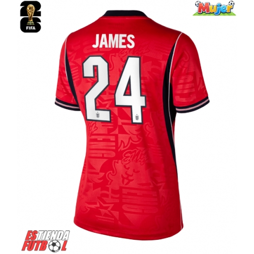Inglaterra Reece James #24 Segunda Equipación Mujer Mundial 2026 Manga Corta